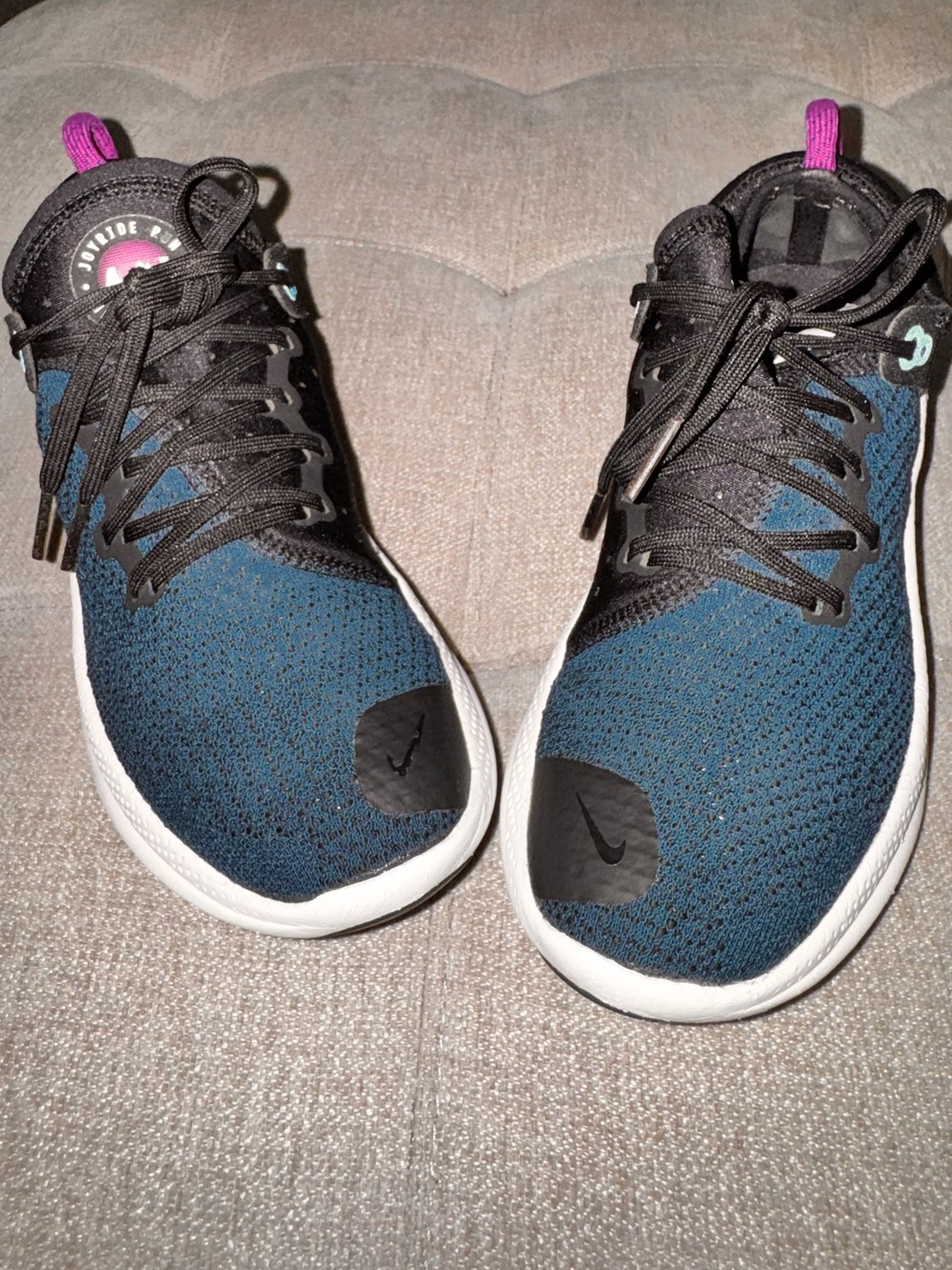 Nike Joyride Run Flyknit Women’s 8.5 Black Valerian Blue AQ2731-004 Running